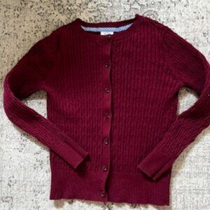 🧡3/15 Gap Burgundy Cardigan Kids S